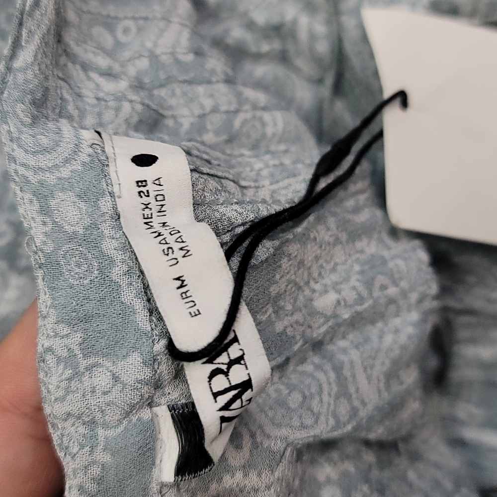 Zara Semi Sheer Wrinkled Button Down Dress - Picture 16 of 16